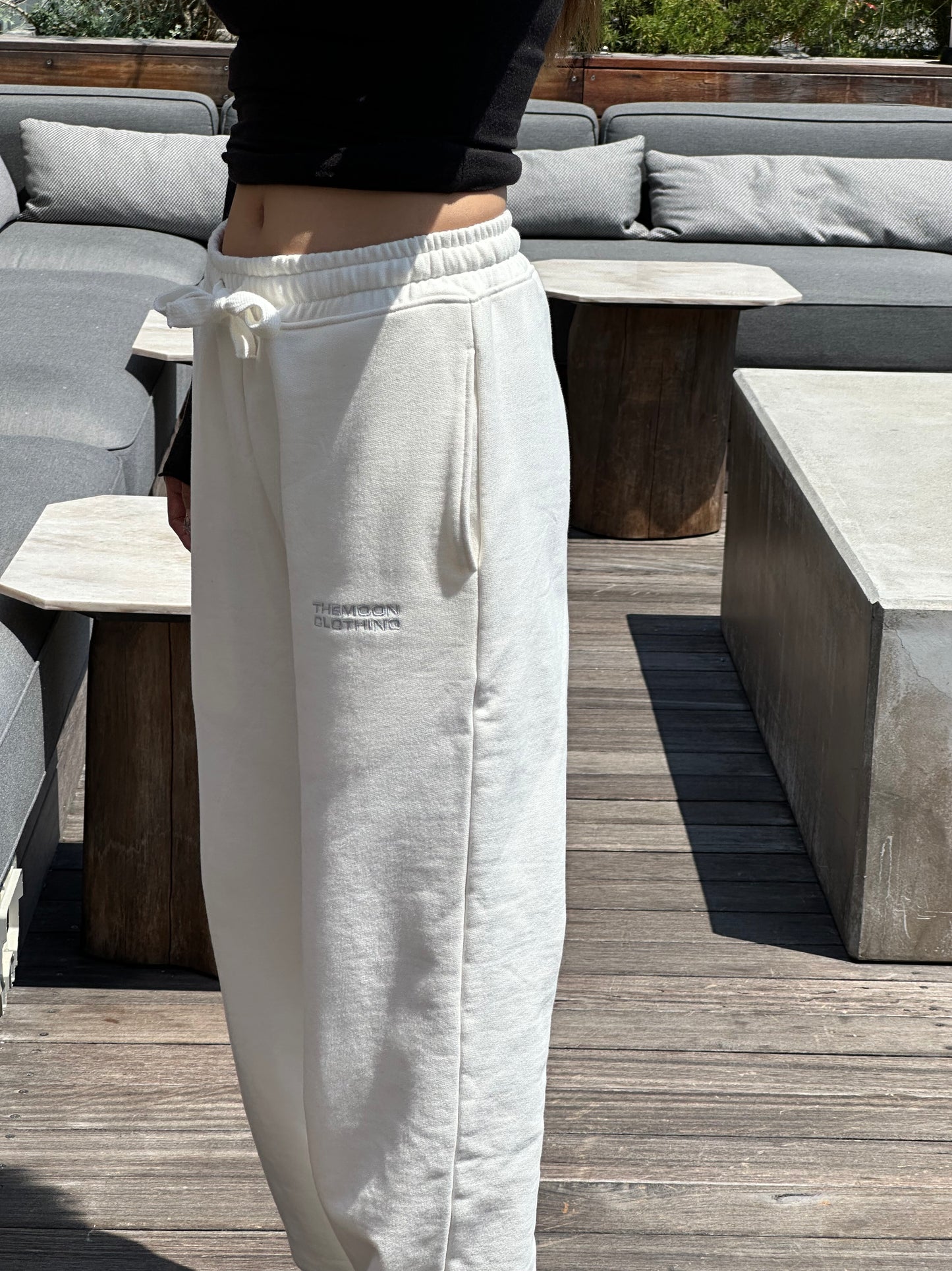 THE MOON logo sweatpants