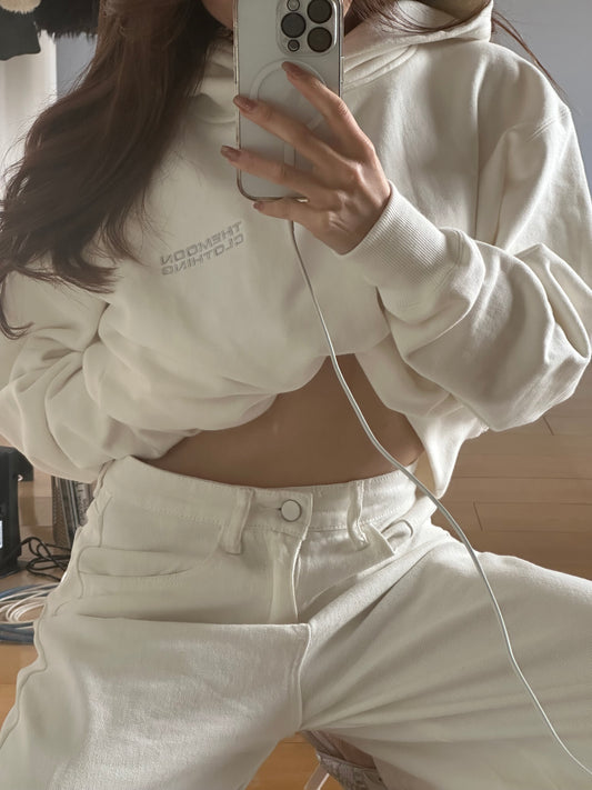 THE MOON logo sweat hoodie