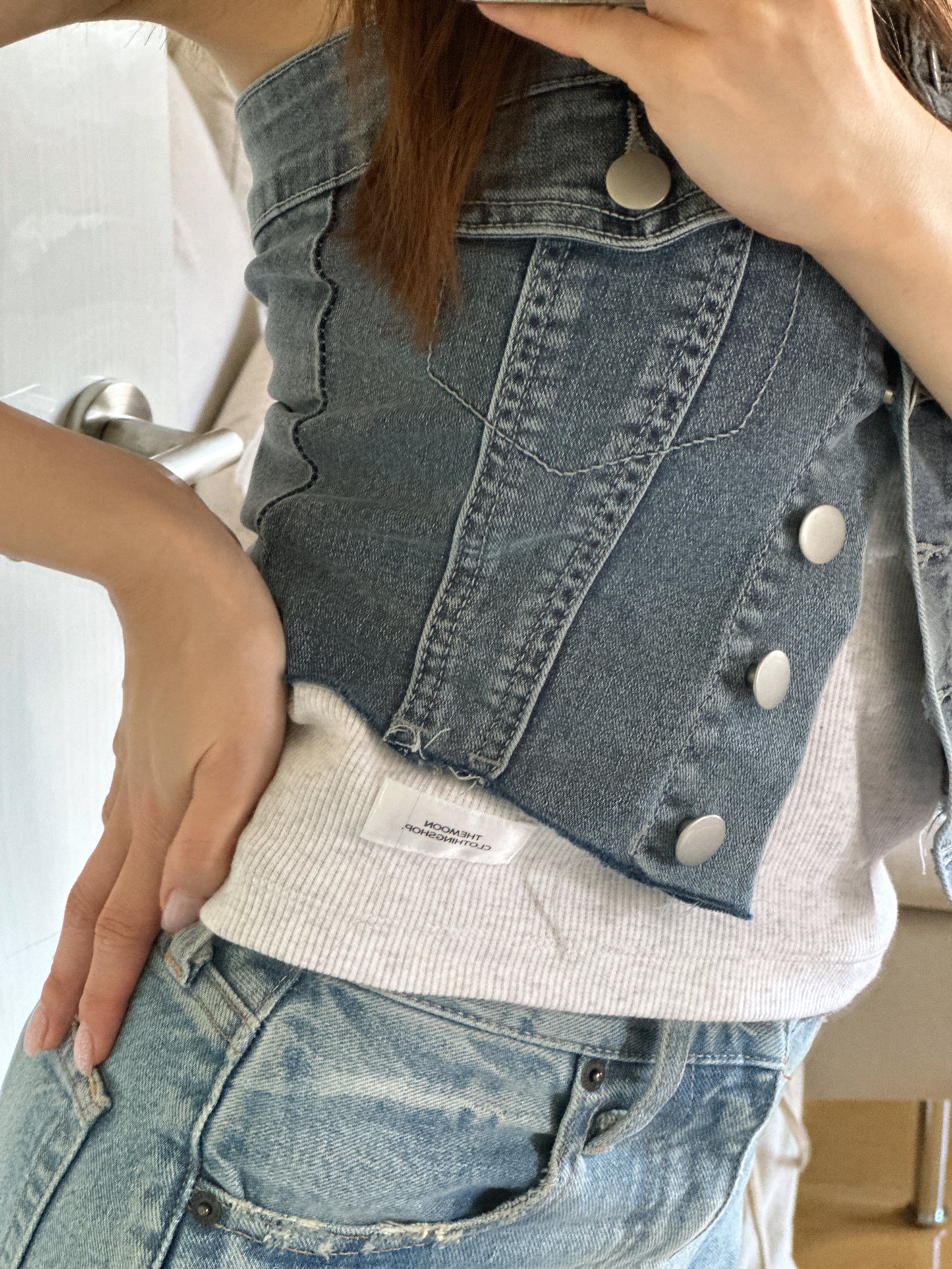 リブタンクトップ